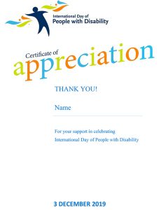 certificates international day of people with disability gratitude certificate