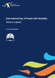 IDPWD What is it about? An Easy Read guide cover image
