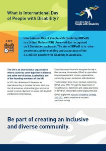 What is IDPwD? fact sheet cover image